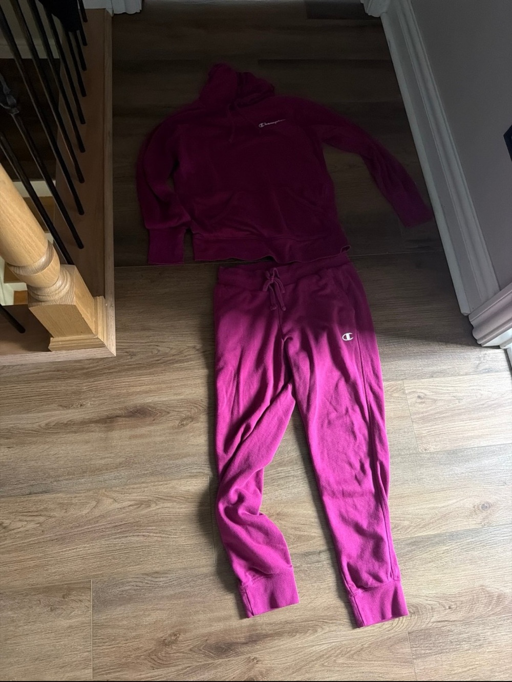 Champion Magenta Hoodie and Sweatpants Set